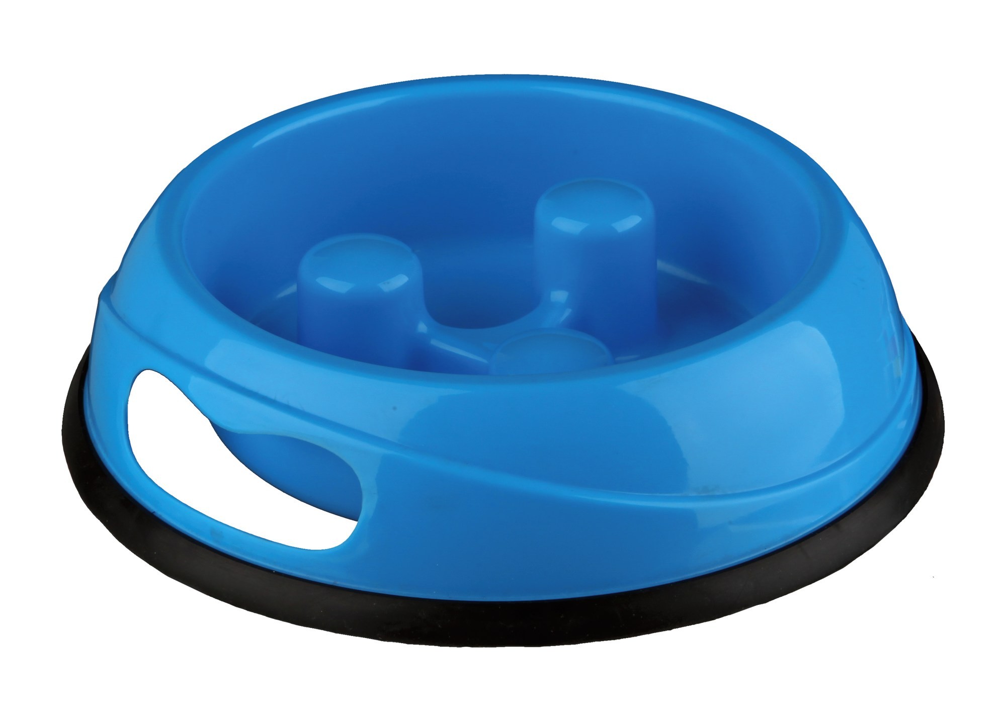 Slow Feed Plastic Bowl Dog 0.9 l/ø 23 cm - BLUE