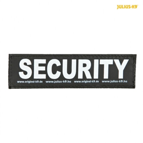 Julius-K9® Attachable Dog Harness Labels size L 16×5cm for size 1–4 2 Pieces "SECURITY"