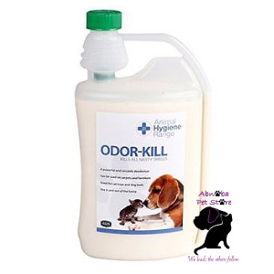 1 litre Odor-Kill Powerful deodoriser eliminate ammonia doggy smells Male cat odour Bins