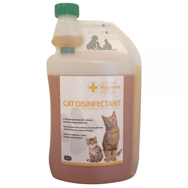 1 LITRE Cat Disinfectant for all areas around home Kills viruses bacteria fungi & yeasts
