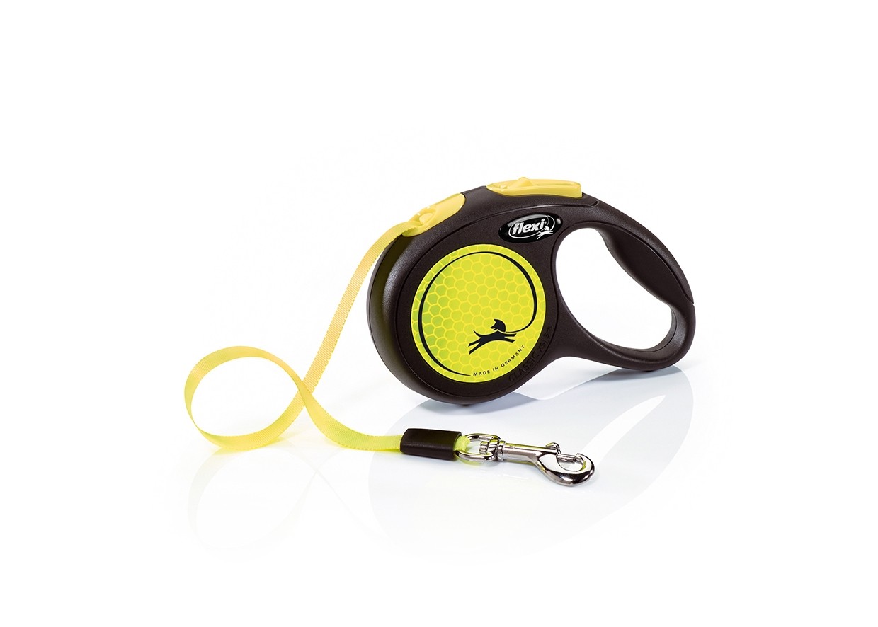 flexi New NEON, tape leash, M: 5 m, neon yellow