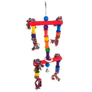 Happy Pet juggler Parrot Toy 100% Natural Fun & Colourful