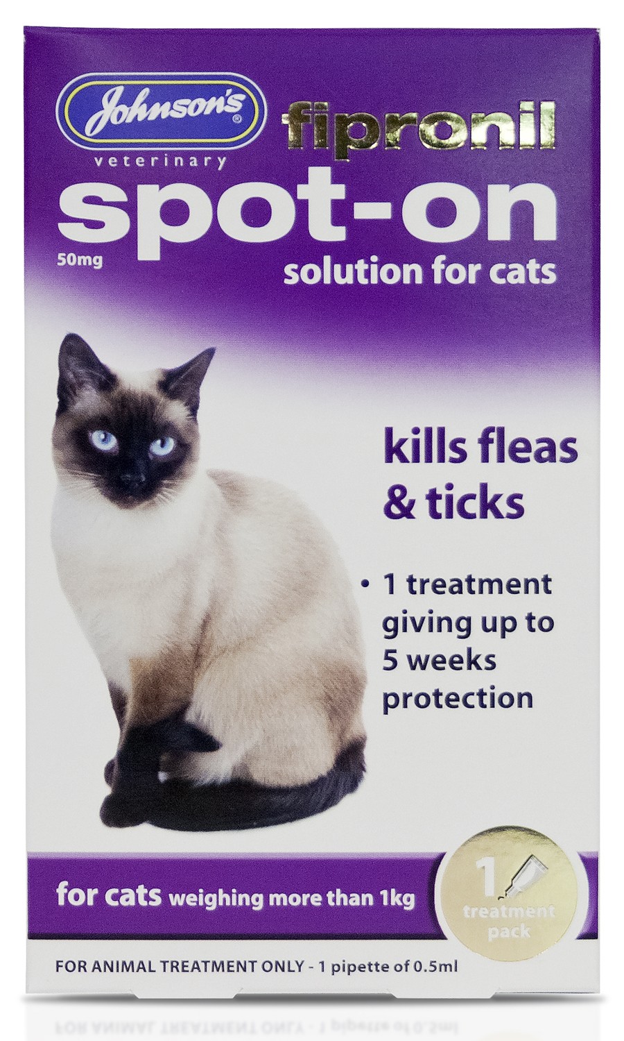 NEW Johnsons Fipronil Spot On Cat - 5 Weeks Protection