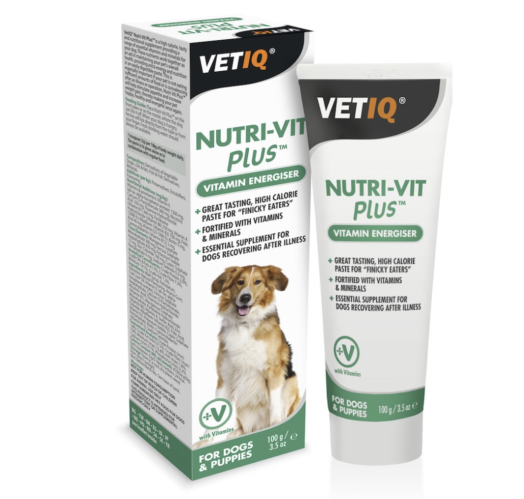 VetIQ Nutri-Vit Plus for Dogs Puppies 100Gm Biotin Zinc for healthy skin coat