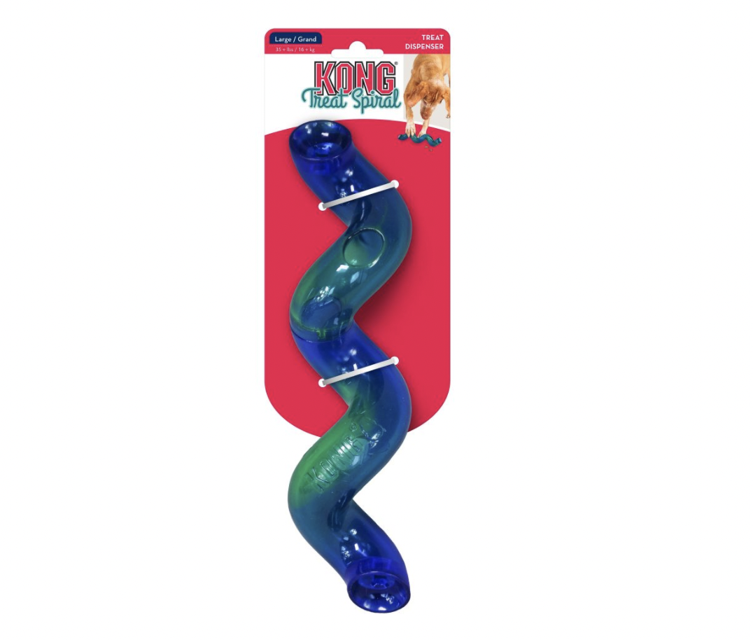 Kong Dog Treat Spiral Stick Unique shape satisfies & rewards foraging instincts