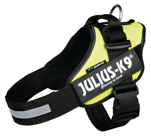 Julius-K9 IDC Dog Powerharness 1 Large (63-85cm) Fully Adjustable Chest Reflect NEON YELLOW