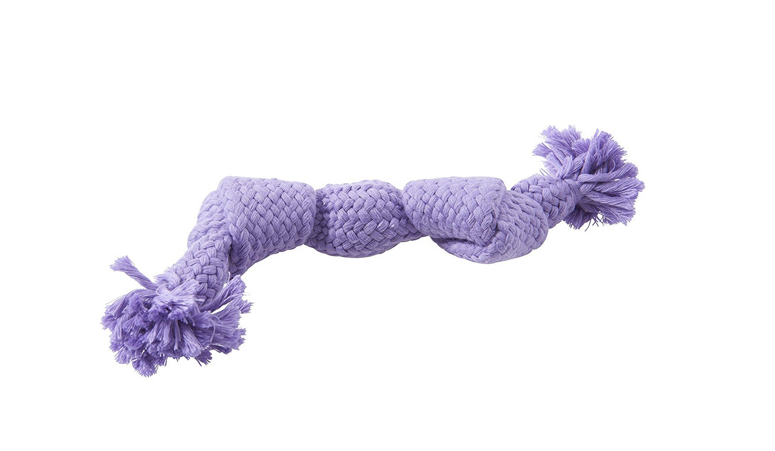 (Small - 23cm, Purple) BUSTER Colour Squeak Rope Soft cotton interactive throwing games for Dogs 2 Sizes 