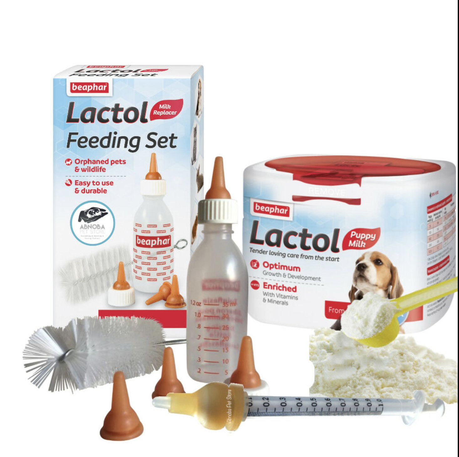 Beaphar Puppy Milk & Lactol Feeding Set & Modified Syringe