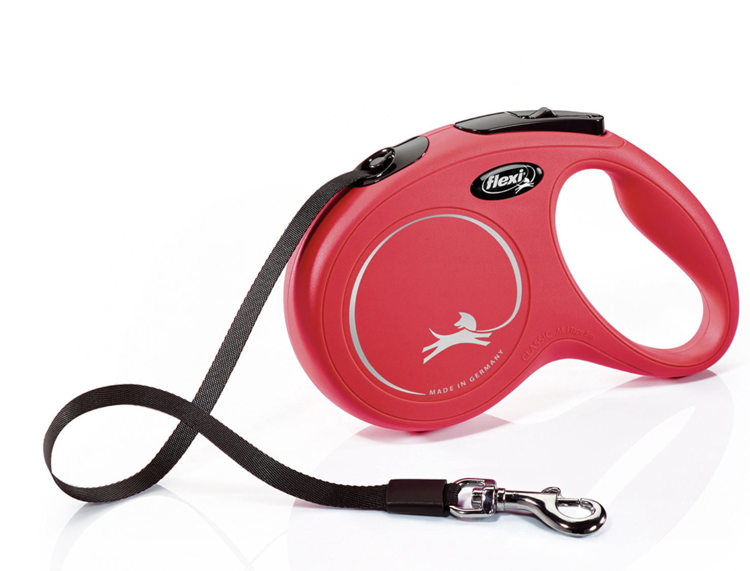 flexi New CLASSIC, tape leash, M: 5 m, red