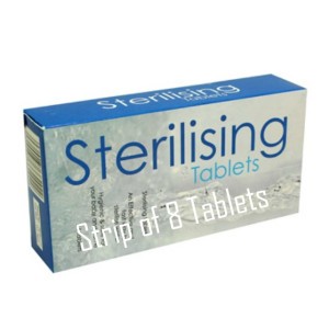 Strip of 8 Sterilising tablets