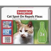 Beaphar Cat Spot On Repels Fleas 12 Week Protection