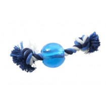 Dog Toy Strong Ball w/rope Incredibly durable TPR rubber for aggressive chewers Small