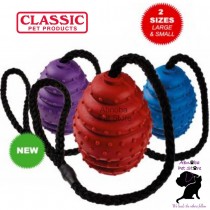 Large Classic Rubber Oval Rope dental toys Tough & extremely durable Chew to Clean