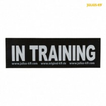 Julius-K9® Attachable Dog Harness Labels size L 16×5cm for size 1–4 2 Pieces "IN TRAINING"