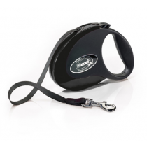 BLACK Flexi STYLE tape leash M: 5m soft handle Retractable Lead Dog 