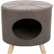 Trixie Cat Kitten Bed Cave Marcy soft upholstery fabric padded platform Seat
