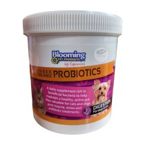 Blooming Pets Inner Balance Probiotics supplement dogs cats 350g times of stress
