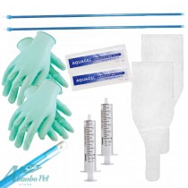 5" Canine P2Blue Flexible Deluxe AI Breeding Kit Artificial Dog Insemination Tubes 