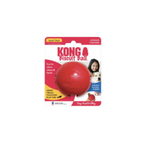 KONG Dog Puppy Small Biscuit Ball Rubber toy that has 4 stuffable holes for play