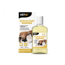 VetIQ Skin & Coat Oil for Cats & Dogs 250ml Helps reduce shedding Omega 3 250ml