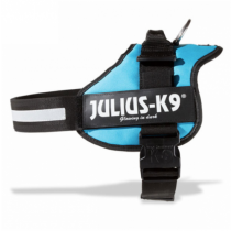 Julius-K9 No-Pull Dog Powerharness 0/M-L- 58-76cm Fully Adjustable Chest Reflect AQUAMARINE