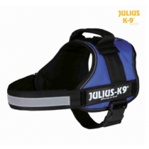 Julius-K9 No-Pull Dog Powerharness 0/M-L- 58-76cm Fully Adjustable Chest Reflect BLUE