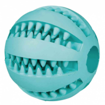Trixie Dog Denta Fun Ball natural rubber mint flavour massages the gums 6cm 32880