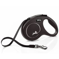 flexi New CLASSIC, tape leash, M: 5 m, black