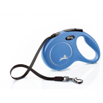 flexi New CLASSIC, tape leash, M: 5 m, blue
