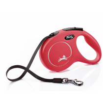 flexi New CLASSIC, tape leash, M: 5 m, red