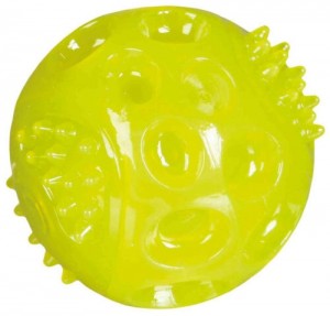 Trixie TPR Dog / Puppy Flashing Ball ø7.5cm bounce to activate Fun chase & Fetch