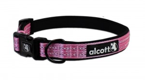 (Medium, Pink) Alcott Essential Adventure Collars - To Match our Alcott Retractable Leashes 