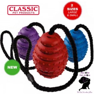 Small Classic Rubber Oval Rope dental toys Tough & extremely durable Chew to Clean