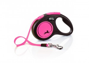 flexi New NEON, tape leash, S: 5 m, neon pink 