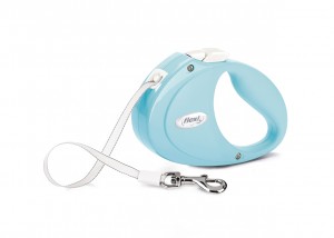 flexi PUPPY, tape leash, XS: 2 m, light blue