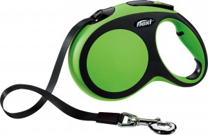 GREEN Flexi LGE 5M COMFORT Tape Dog Leash Lead soft grip short-stroke braking system