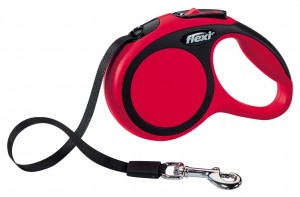 RED Flexi LGE 5M COMFORT Tape Dog Leash Lead soft grip short-stroke braking system