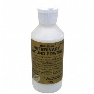 Gold Label Veterinary Wound Powder White 125g minor cuts grazes & Dog hot spots