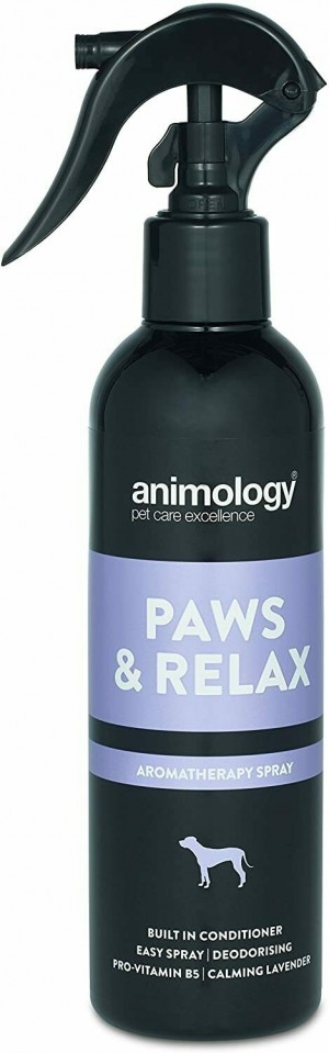 Animology Dog Paws & Relax Aromatherapy Spray 250ml soothing lavender chamomile