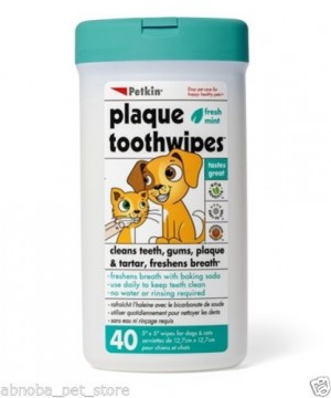 Plaque Remover Toothwipes Cleans Teeth Gums Freshens Breath Dog Cat Vet Approved (40)