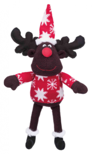 Trixie Dog / Puppy Christmas Xmas Reindeer Soft fabric Toy with sound 42cm 92501