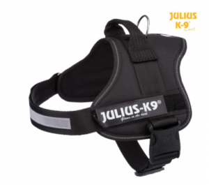 Julius-K9 No-Pull Dog Powerharness 0/M-L- 58-76cm Fully Adjustable Chest Reflect BLACK