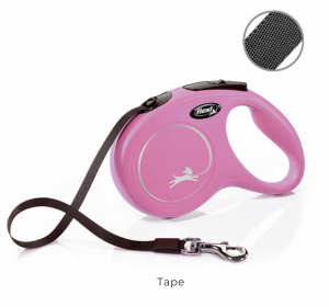 flexi New CLASSIC, tape leash, S: 5 m, pink