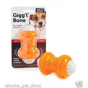 Gigg L Bone Giggle Sound Super Strong Nylon TPR Virtually Indestructible Dog Toy