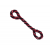 KONG Dog Puppy 23" Signature Rope Double Tug Durable material Double ring design